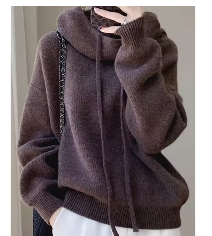 Women's Merino Wool Turtleneck Sweater (One Piece)